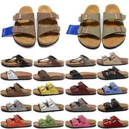 COG Slippers Designer Bostons Clogs Sandaler Summer Womens Mens Cork Slides Suede Leather Pantoufle Flip Flops Casual Scuffs Beach Shoes Storlek 35-46