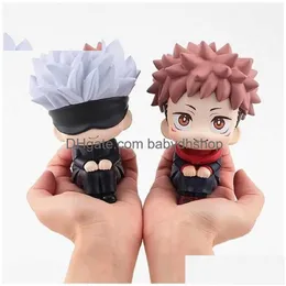 Anime manga jujutsu kaisen ryomen sukuna akcja figura kawaii q wersja yuji itadori gojo satori pvc modelu ozdoby dzieci gif dh3ap