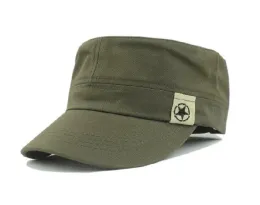 Flat Roof Military Hat Cadet Patrol Bush Hat Baseball Field Cap Green Black Snapback Casual Caps Unisex Military Hat