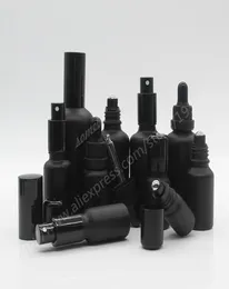 5ml10ml15ml20ml30ml50ml100 ml Gefriertes schwarzer Glas -Tropfen -Glasflasche mit Roll Onmatt Black Glass Sprayer Flasche 25943841