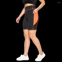 Активные шорты апельсиновая сплайдация эластичная талия спортивные женские женские жесткие колготки для лаковки байкерские тренажеры.