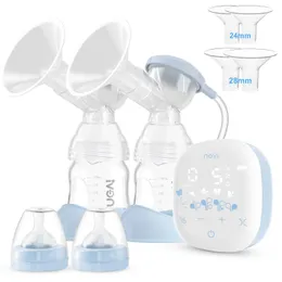 Breastpumps NCVI electric double-layer breast pump nursing hospital grade breast feeding pump with two sizes of flange options and strong suction power d240517