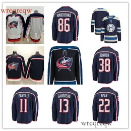 Columbus Blue Custom Jackets Hockey Jerseys Bean Boqvist Yegor Chinakhov Jake Christiansen Justin Danforth Adam Fantilli Johnny Gaudreau Brendan Gaunce