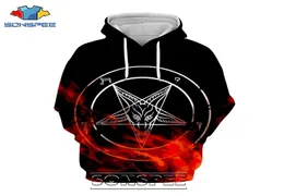 Sonspee 3D Print Satan Hoodie Männer Frauen lässig Dämon Mantel Streetwear Hip Hop Pullover Tops Tod böse satanische Sweatshirt 2010209259105