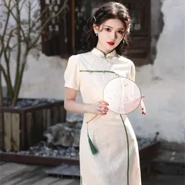 ملابس عرقية فستان صيني للنساء Qipao Lace Cheongsams China Summer Mini Dresses