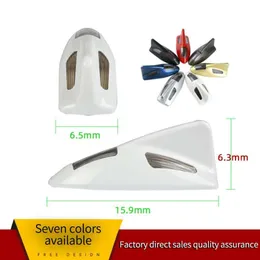 New Car Auto Shark Fin Style Warning Tail Double-Side Light-Emitting Solar Charging Control LED Light