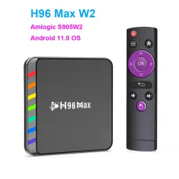 Box H96 Max W2 Android 11 TV -Box Quad Core Arm A35 Media Player 4 GB 32 GB 64 GB WiFi 6 Settop Box