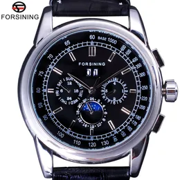 Forsining Luxury Moon Phase Design Shanghai Bewegung Fashion Casual Wear Automatic Watch Scale Mens Uhren Top Marke Luxus 265g