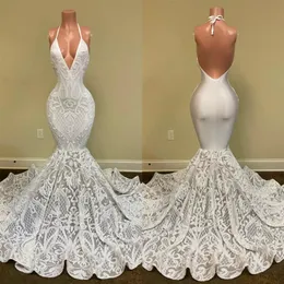 Abiti da sposa sexy sirene per la sirena di pizzo spalanca del treno Vestitido de novi abiti da sposa senza spicco