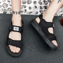 Homens de verão sandálias massagens chinelos de massagem preto solo macio deslizamento em zapatos hombre confort fashion fivela de fivela 8f93 s