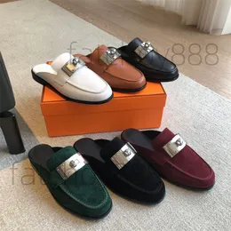 Designer Oran Sandals Womens Orang claquettes slides genuine leather beach shoes 6cm Heels Sliders Sandal Ladies Fashion Luxury Slippers hermys nermes Eur 35-42