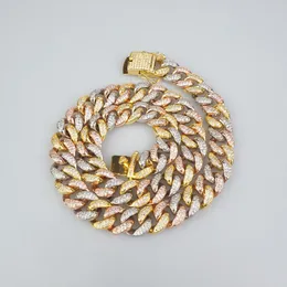 Herren Blingketten 12mm 16 18 20 22 24 Zoll 3 Farben Gold plattiert Bling Ice Out CZ Steinkette Halskette für Männer Schmuck 260a
