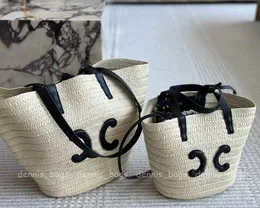 Słomkowe torby na ramię designer damski trawnik tkanin tkanin lafite trawa lato nowa torba plażowa torebki torebki