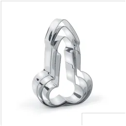 Moldes de cozimento Mods 3pcs/conjunto adt y Penis Shape Cookie Cutter para biscoito molde fondant bolo decoração de metal cozinha Festa de aniversário Dh786