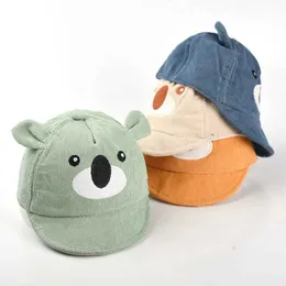 Chaps chapéus desenho animado urso de pato baby chapéu de chapéu de meninos e meninas sola de ervilha chapéu de algodão de algodão