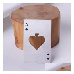 Abridores de abridores de poker elegante Playing Card Ace of Spades Bar Tool Boly Soda Soda Capt de Banamas de Banganha de Capacitora Lx2214 Drop Delivery Home G Dhf7a