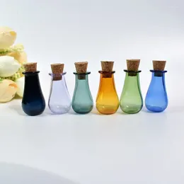 Dekorative Figuren 5/10/15 PCS Mini -Glasflaschen Vase Drifting kleine Wünsche mit Kork Stopper Hochzeitsgeburtstagsfeier Gläser