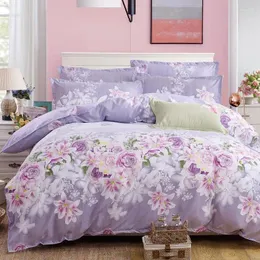 침구 세트 Unihome Cotton Blend Duvet Cover Vintage Floral Pattern Design (ADHH)