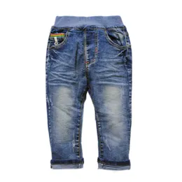 Pantaloni 4102 pantaloni in vita elastica primavera e jeans morbidi per bambini autunnali D240517
