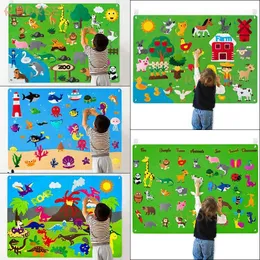Andra filt Board Story Collection Montessori Ocean Farm Insect Animal Family Interaction Kindergarten Barnleksaker