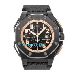 Luxury Watches AP Men's Watch Audemar Pigue Royal Oak Offshore Auto w Ceramica da Uomo Orologio APF Factory OHR4