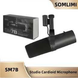 Microfoni Microfoni Som Professional Cardioid Dyamic SM7B Microfono Studio Mic Frequency Response Mic per la registrazione della voce dal vivo P