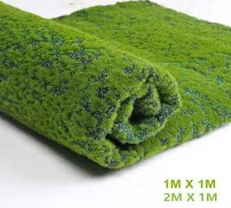 1MX1M 2MX1M Mata trawy zielone sztuczne trawniki darniczne dywany Fałszywe darko w ogrodzie mchu do domu dekoracja ślubna podłogowa 10296864426