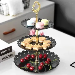 Plates Cake Stand European Afternoon Tea Fruit Snack 1/3 Tier Party Tray Plate Decor Shelf Cupcake Dessert Tablewar Wedding Dishes