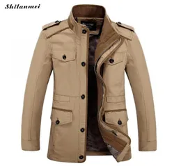 2019 Autumn Winter Men039 Giacca giacca a taglio Casual Men Men Solid Khaki Tasche di alta qualità Cappellata di alta qualità Uomini 4xl Chaqueta HOMB6416908413