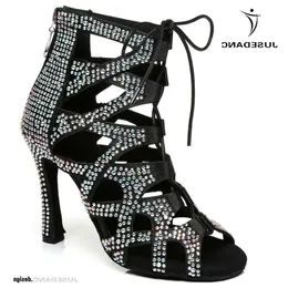 Küba için Latin Balo Salonu Topuk 706 Ayakkabı Kadın Dans Etme Botları Rhinestones Sandalet Jass Dance 230411 SS 140 D DF0D F0