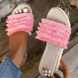 Slippers Women's Luxury Designer Flat Womens Bohemian Vacation Casual Slides Women Platform Beach Ladies Shoes