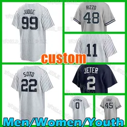 99 Aaron Richter 22 Juan Soto Baseball -Trikot Anthony Volpe Rizzo Yankees 2 Derek Jeter Marcus Stroman New York Mantle Jon Berti Alex Verdugo Gerrit Cole Gleyber Torres