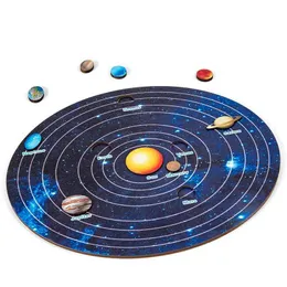 Altri giocattoli Montessori Solar System Childrens Boys and Girls Jupiter puzzle Game Chessboard Game Astronomy Education Learning Toy