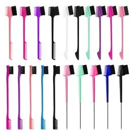 2024 엣지 브러시 빗 공급 업체 양면 3 in 1 Edge Control Brush Baby Salon Hair Comb 브러시 뷰티 도구 가장자리 제어 빗에 대한 미용 도구