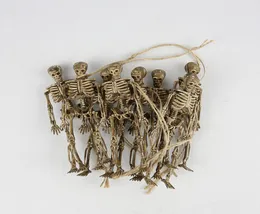 8ps Interessante scheletro Christmas Prop plastica di plastica Lifeless Human Bones Figurina per la decorazione di festa di Halloween halloween Y2010061036156