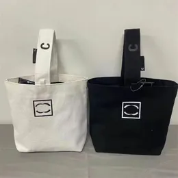 Borse da design di borse in tela da donna sacca per spalla vintage busta di moda sacca per la spesa borse bianche nera shopper totes