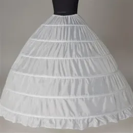Petticoats suknia balowa duża halka nowa przyjazd biały 6 -hoops panna młoda podsekcja formalna sukienka Crinoline plus size ślubna akcesoria dla woma