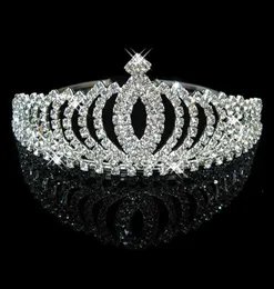 Clip per capelli barrette getnoivas scintillanti corona di strass donna donna argento color tiara di lusso fatta a mano sposa sposa gioielleria 77767734