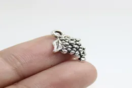 New Arrivals 50pcs 18x12mm mini Grapes Charms Antique silver Tone Grapes Charms Pendant For diy Jewelry1523189