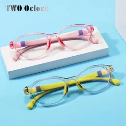 Солнцезащитные очки обрамляют две детские девочки Oclock Девушка Прозрачные очки против синего света УФ -защитные очки дети 0 Диоптер Оптическая миопия рама