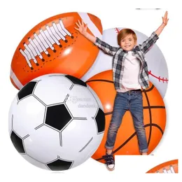 Air Inflation Toy Nt Beach Ball Watrer Sports Inflable Basektball Softball água flutuando bolas de rugby bola ao ar livre futebol de beisebol dhtza