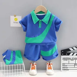 Zestawy odzieży Baby Boy Fashion Polo Shirt Kids Boy Lats Ubranie Baby Boy SUP TOOL T-shirt Y240515