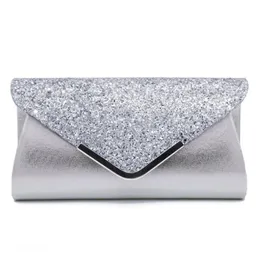 Torba wieczorowa Kobiety Pu Paillette Long Square Hasp kosmetyczna mieszanka COLOR Wedding Party Clutch Work 242t