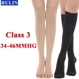 Kadın SOCKS 34-46 mmhg Basınç Seviye 3 Sıkıştırma Çorapları Erkekler için Varis Damarları