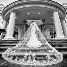 Соборная часовня Ivory White Wedding Bridal Veils кружев простые с Comb Bride 2t 3M индивидуально 278b