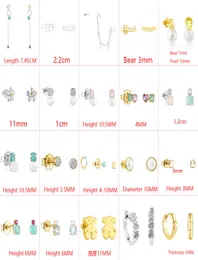 Fahmi 2022 Ny stil 100% 925 Sterling Silver Sweet Bear Trend Fashion Ladies Beauul Classic Earrings Jewelry Factory Direct Wholesale9800532