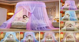 Round Lace High Density Princess Bed Nets Curtain Dome Princess Queen Canopy Mosquito Nets 4297028