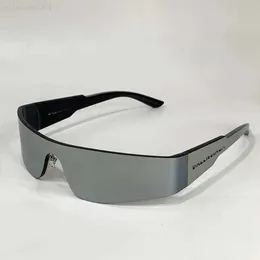 Прямоугольник моно в черном нейлоне BB0041S Солнцезащитные очки дамы дизайнеры стержня с градиентом толстой линзы узкая прямоугольная маска Мужские очки моды A75E
