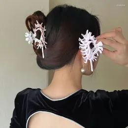 Muweordy Creativity Unikalne kolorowe obce metalowe włosy dla kobiet dziewczyna Y2K pusta skorupa kraba akcesoria