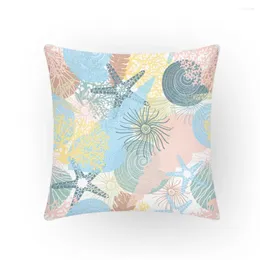 Pillow Home Decor Floral Pillowcases Upholstery Flower Starfish Artistic Covers 45x45 Decorative Pillows Textile Garden E2172